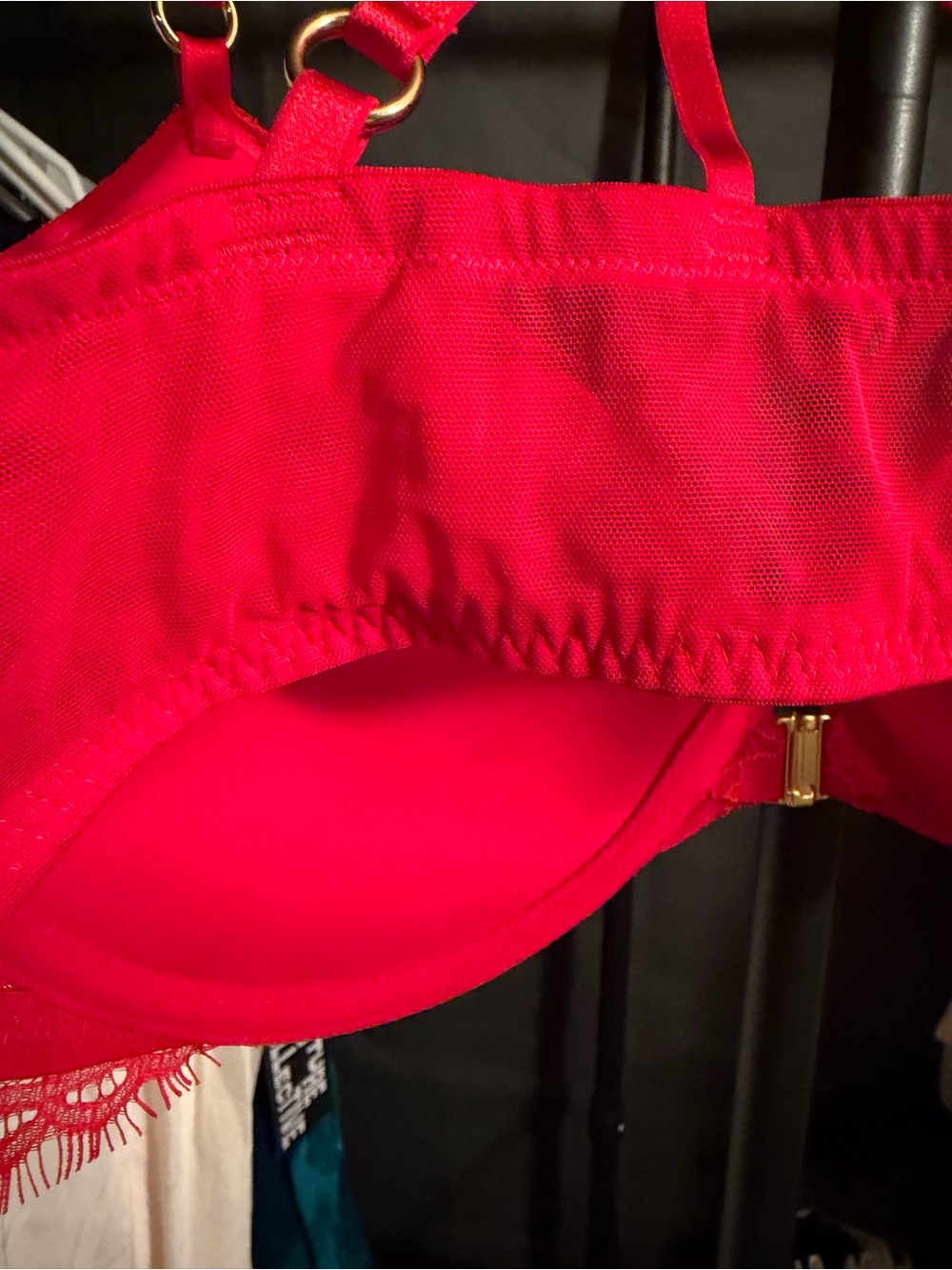 Victoria Secret Red Lace Strappy Push-Up Bra - Women Intimates - Picture 6 of 8